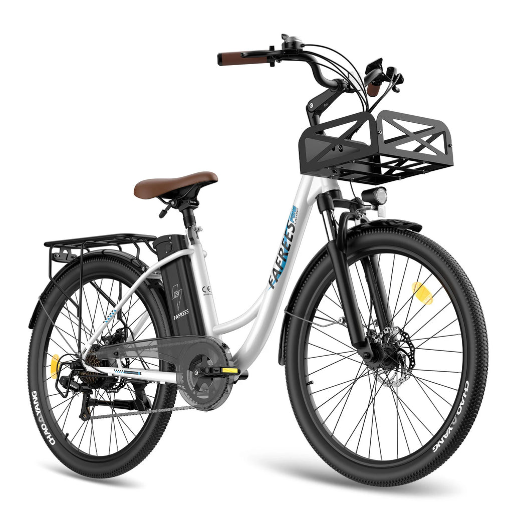 Vélo électrique FAFREES F26 Lasting - Moteur 250W Batterie 36V20.3Ah Assisted Autonomie 160KM Frein à Disque Mécanique - Blanc