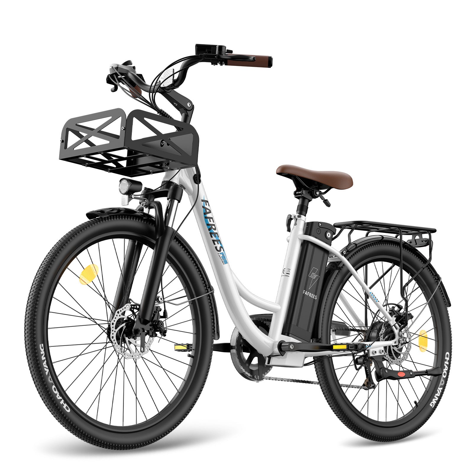 Vélo électrique FAFREES F26 Lasting - Moteur 250W Batterie 36V20.3Ah Assisted Autonomie 160KM Frein à Disque Mécanique - Blanc