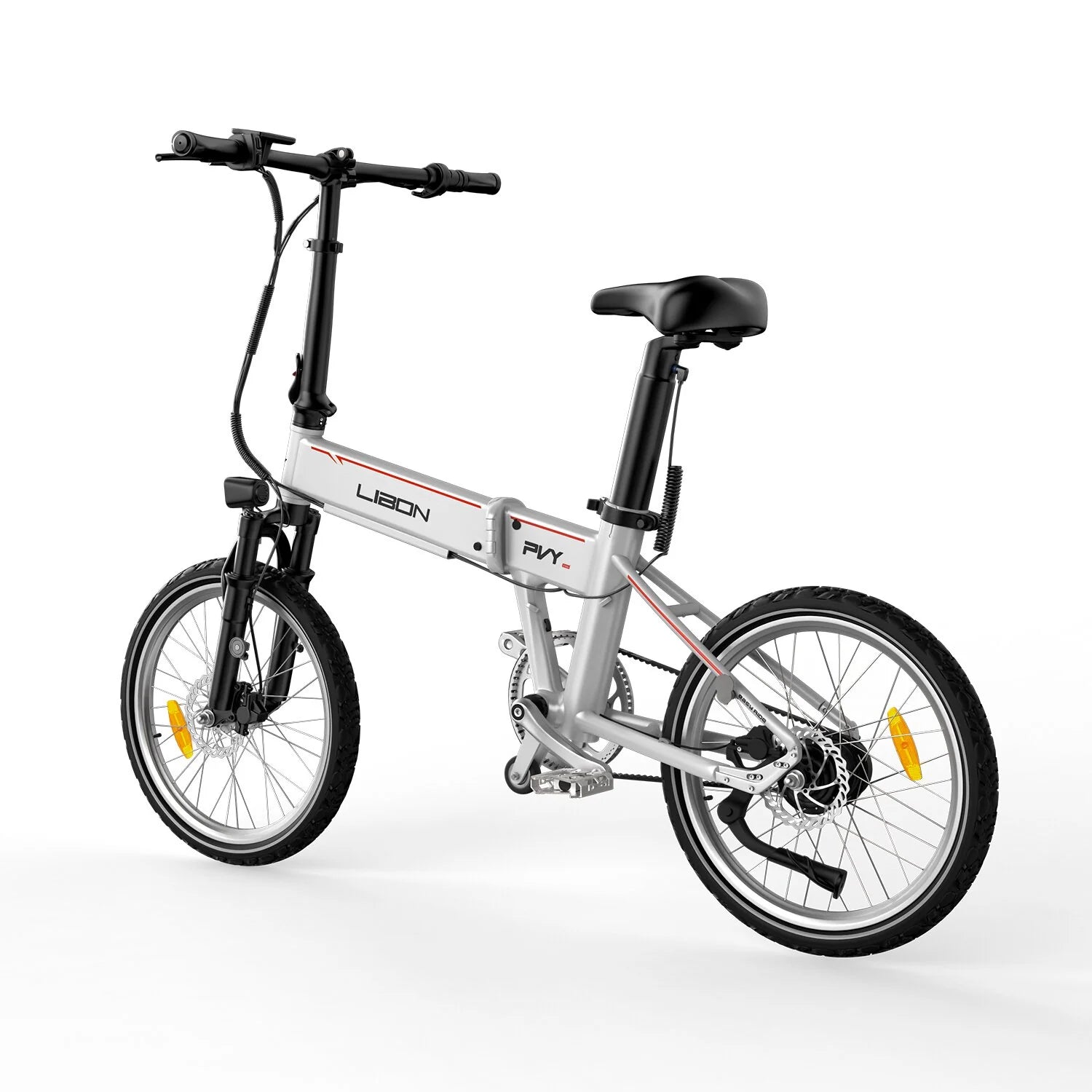 Vélo Électrique PVY Libon 10AH - Moteur 500W Batterie 36V10AH Freins à Disque Hydrauliques Autonomie 130KM - Blanc
