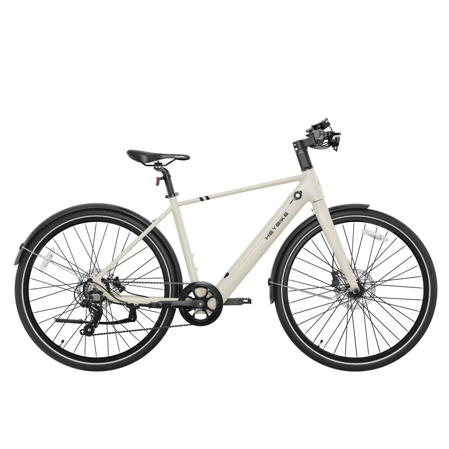 Vélo Électrique Heybike EC1 L - Moteur 250W Batterie 36V10Ah Assisté Autonomie 100KM Freins à Disque Hydrauliques - Beurre Blanc