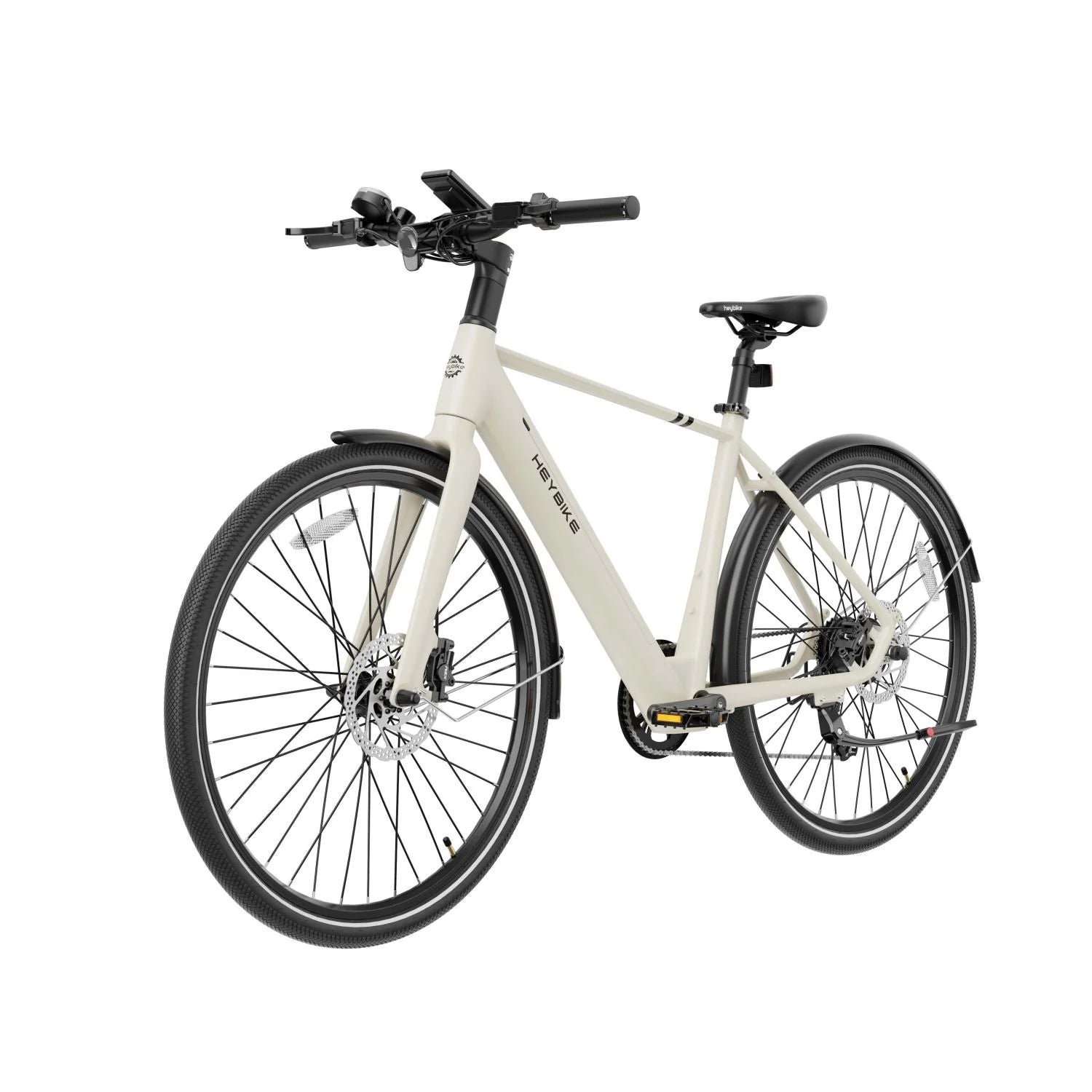 Vélo Électrique Heybike EC1 L - Moteur 250W Batterie 36V10Ah Assisté Autonomie 100KM Freins à Disque Hydrauliques - Beurre Blanc