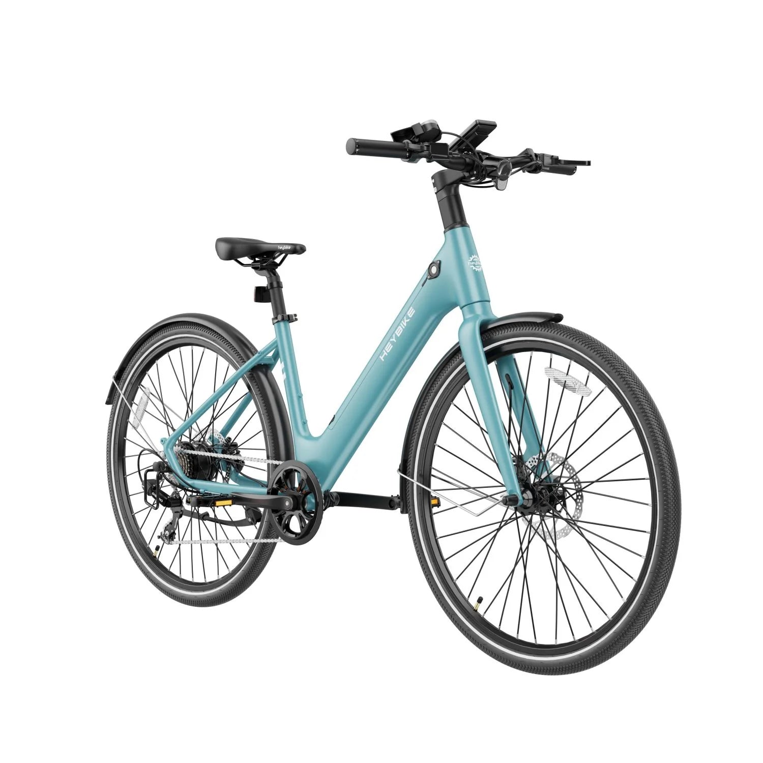Vélo Électrique Heybike EC1 ST - Moteur 250W Batterie 36V10Ah Assisté Autonomie 100KM Freins à Disque Hydrauliques - Bleu