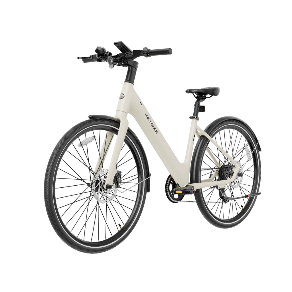 Vélo Électrique Heybike EC1 ST - Moteur 250W Batterie 36V10Ah Assisté Autonomie 100KM Freins à Disque Hydrauliques - Beurre Blanc