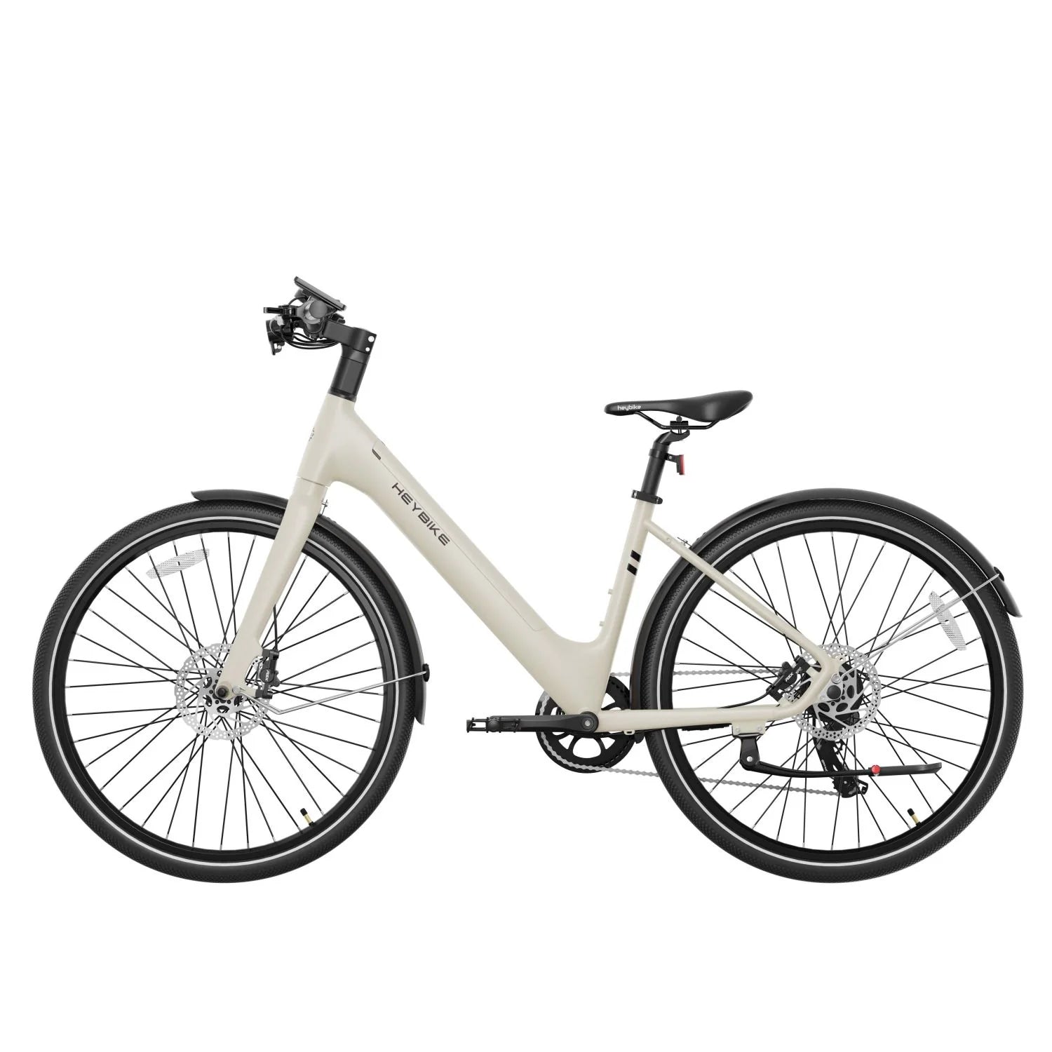 Vélo Électrique Heybike EC1 ST - Moteur 250W Batterie 36V10Ah Assisté Autonomie 100KM Freins à Disque Hydrauliques - Beurre Blanc