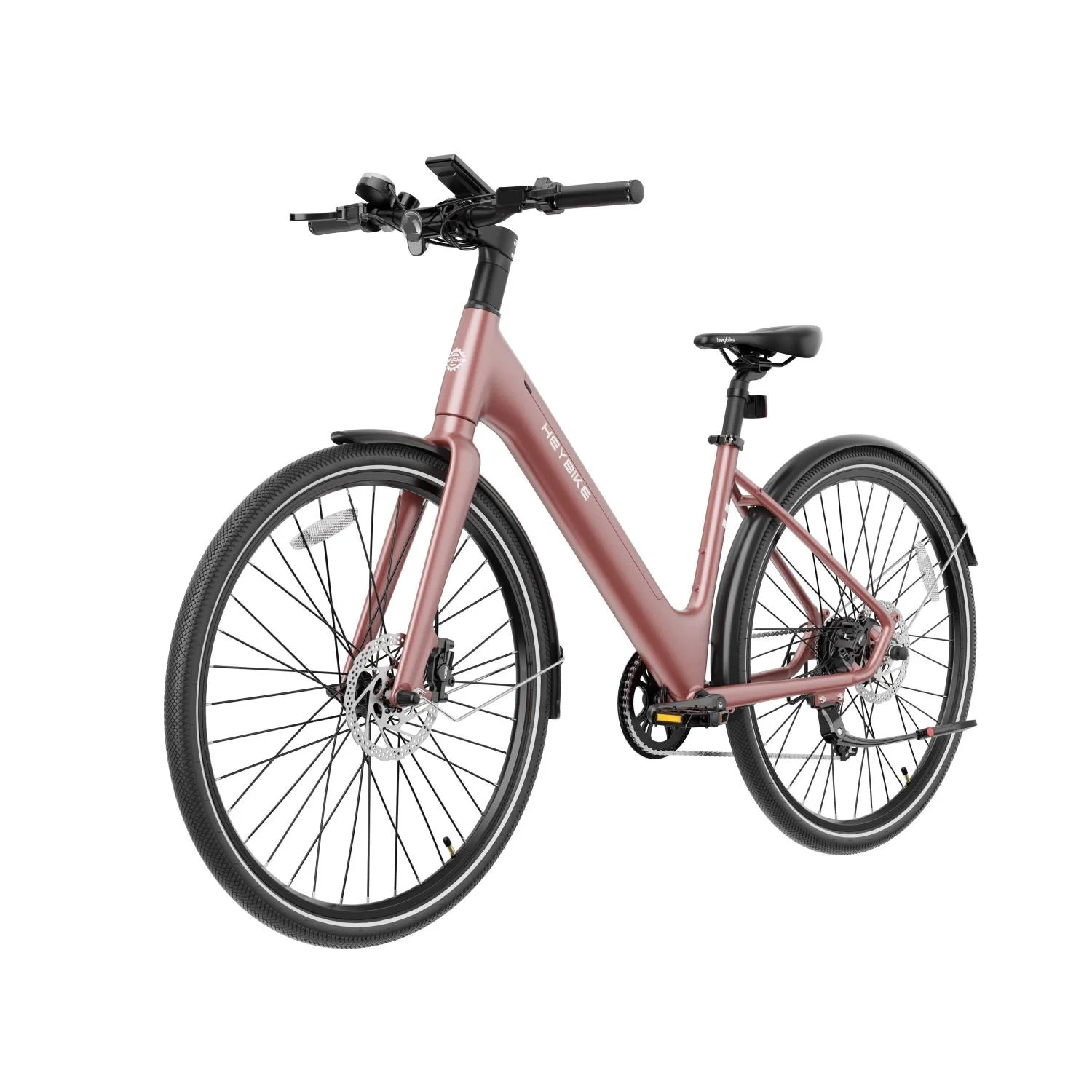 Vélo Électrique Heybike EC1 ST - Moteur 250W Batterie 36V10Ah Assisté Autonomie 100KM Freins à Disque Hydrauliques - Rose Clair