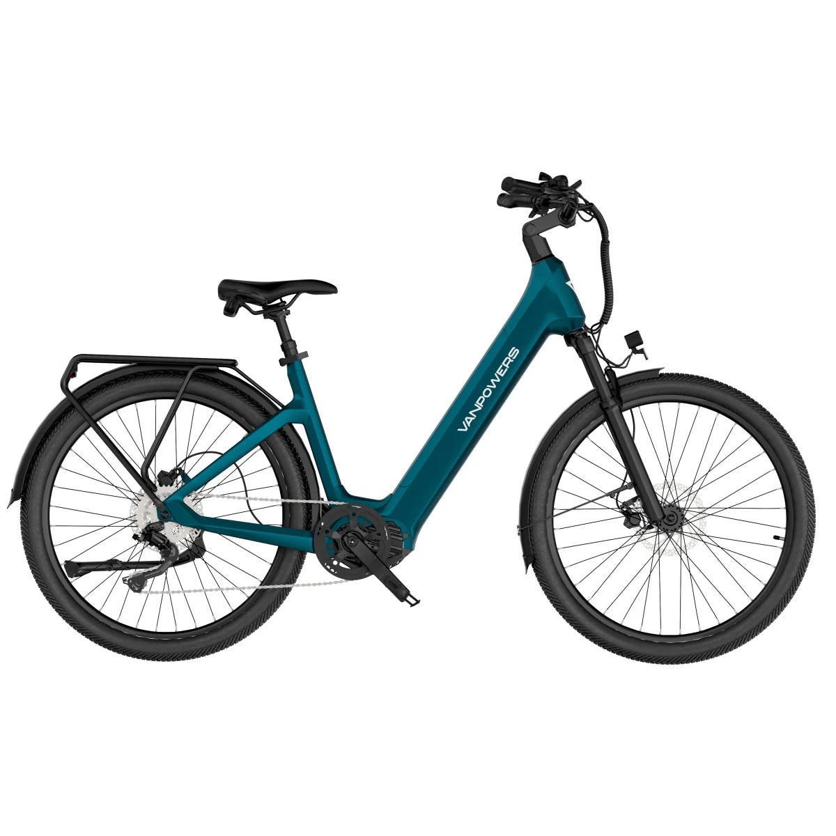 Vélo Électrique Vanpowers Urbangide Ultra S - Moteur 500W Batterie 48V14.4AH Assisté Autonomie110KM Freins à Disque Hydrauliques - Bleu