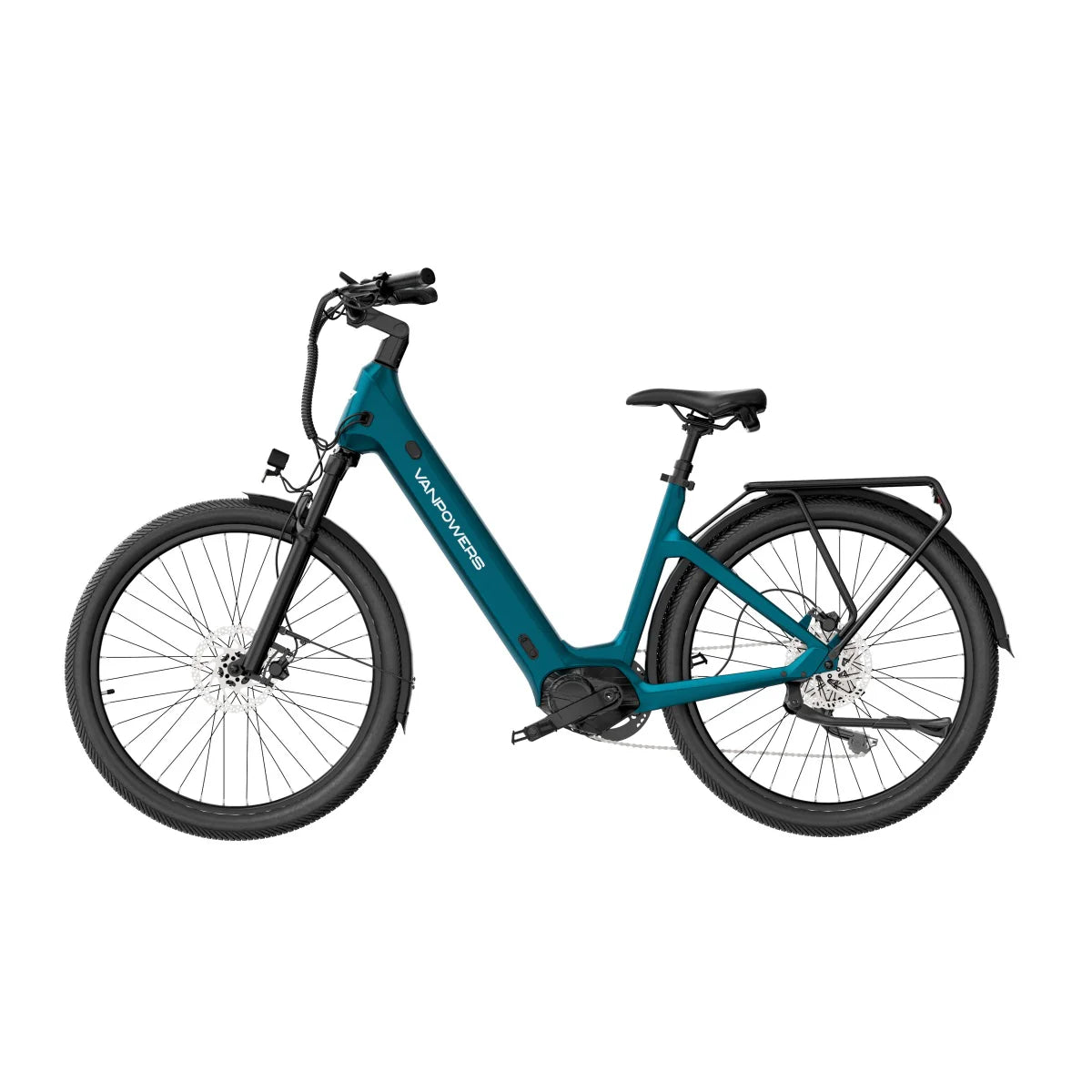 Vélo Électrique Vanpowers Urbangide Ultra S - Moteur 500W Batterie 48V14.4AH Assisté Autonomie110KM Freins à Disque Hydrauliques - Bleu