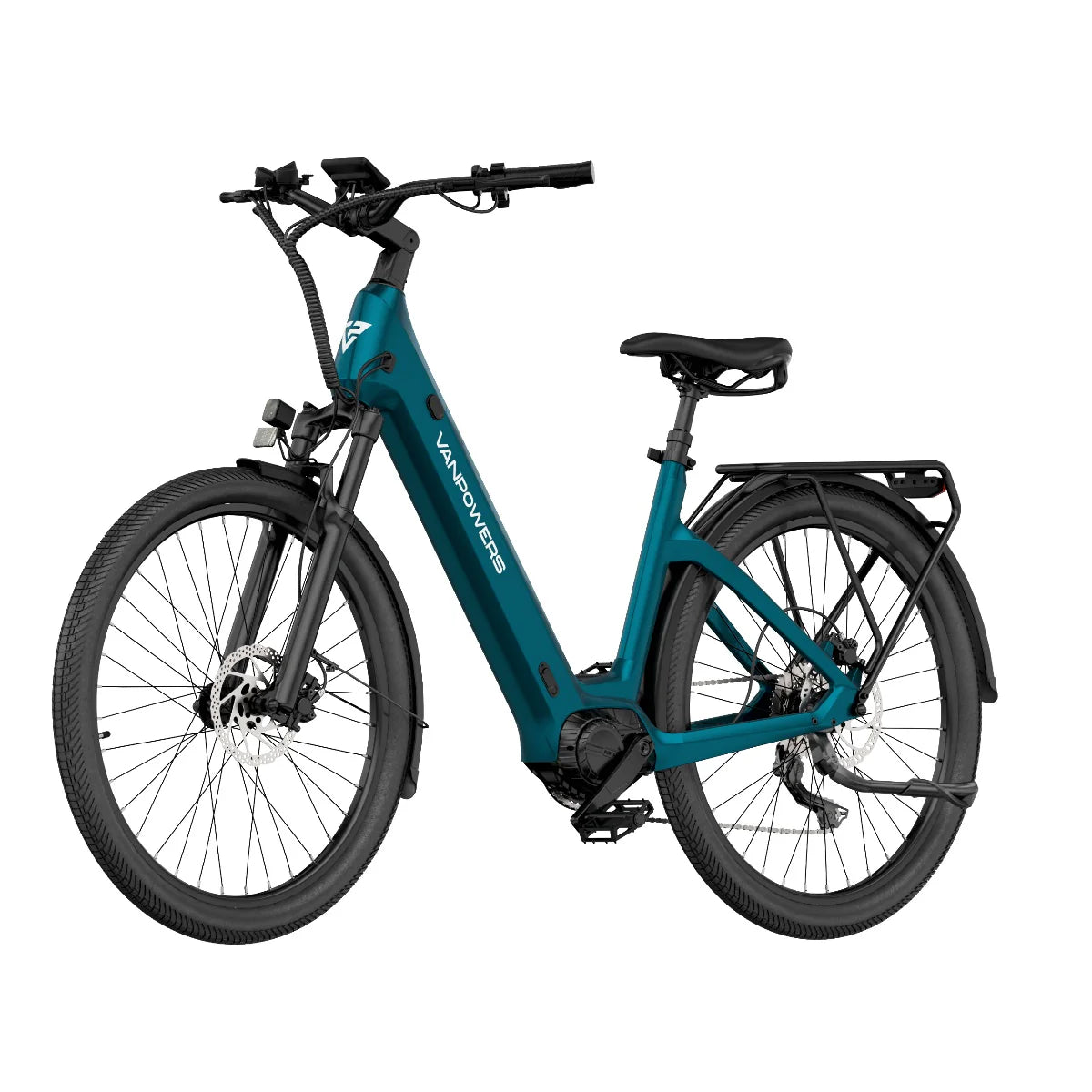 Vélo Électrique Vanpowers Urbangide Ultra S - Moteur 500W Batterie 48V14.4AH Assisté Autonomie110KM Freins à Disque Hydrauliques - Bleu