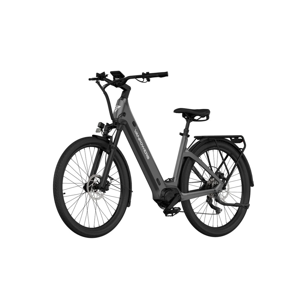 Vélo Électrique Vanpowers Urbangide Ultra S - Moteur 500W Batterie 48V14.4AH Assisté Autonomie110KM Freins à Disque Hydrauliques - Gris