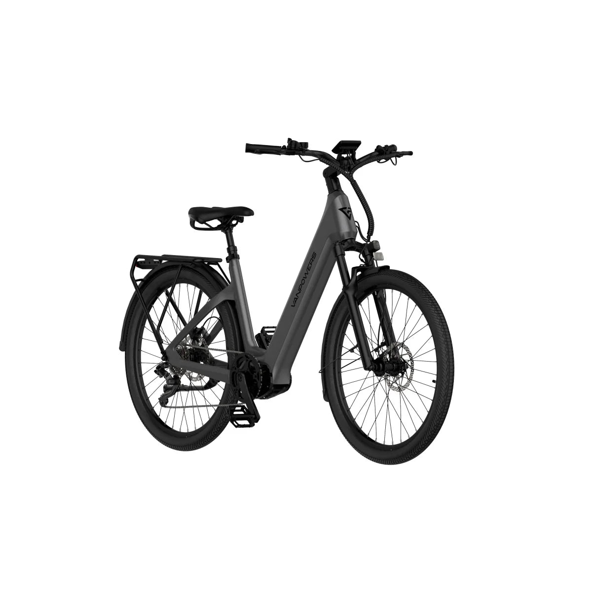 Vélo Électrique Vanpowers Urbangide Ultra L - Moteur 500W Batterie 48V14.4AH Assisté Autonomie110KM Freins à Disque Hydrauliques - Gris
