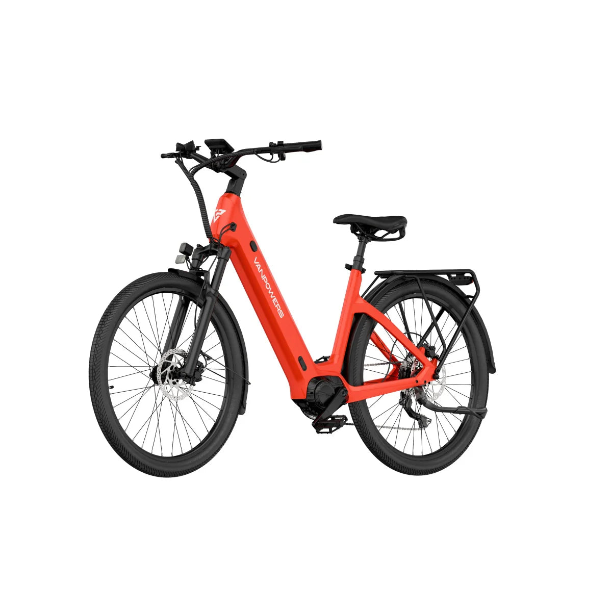 Vélo Électrique Vanpowers Urbangide Ultra L - Moteur 500W Batterie 48V14.4AH Assisté Autonomie110KM Freins à Disque Hydrauliques - Rouge