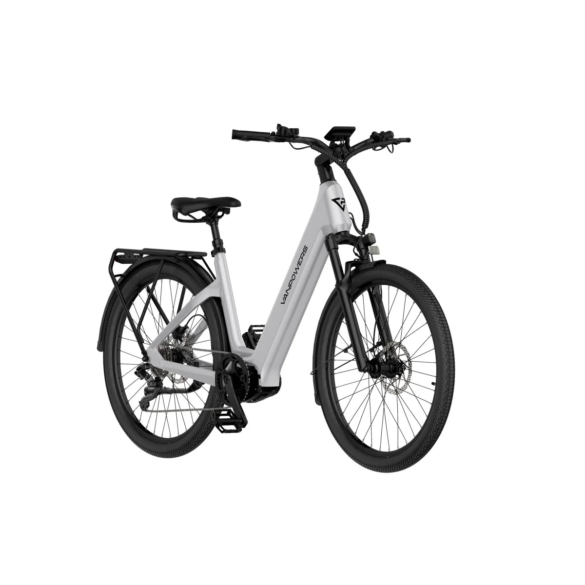 Vélo Électrique Vanpowers Urbangide Ultra L - Moteur 500W Batterie 48V14.4AH Assisté Autonomie110KM Freins à Disque Hydrauliques - Perle Blanc