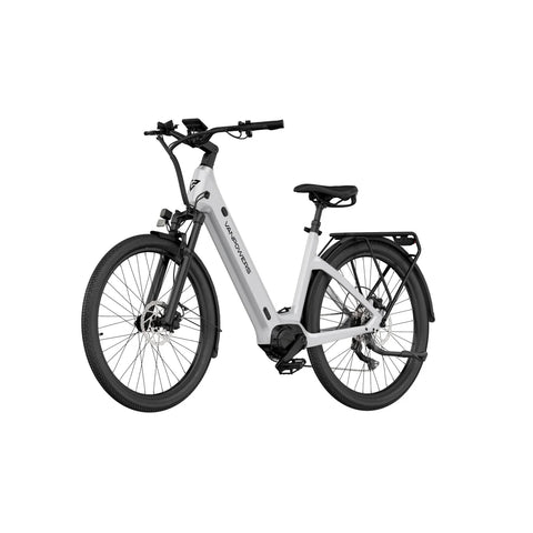Vélo Électrique Vanpowers Urbangide Ultra L - Moteur 500W Batterie 48V14.4AH Assisté Autonomie110KM Freins à Disque Hydrauliques - Perle Blanc