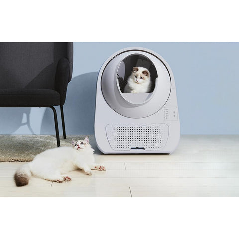 Bac à litière pour chat Catlink Young - capacité de 57L capacité des toilettes 13L durée 14 jours pas de connexion wifi - Blanc