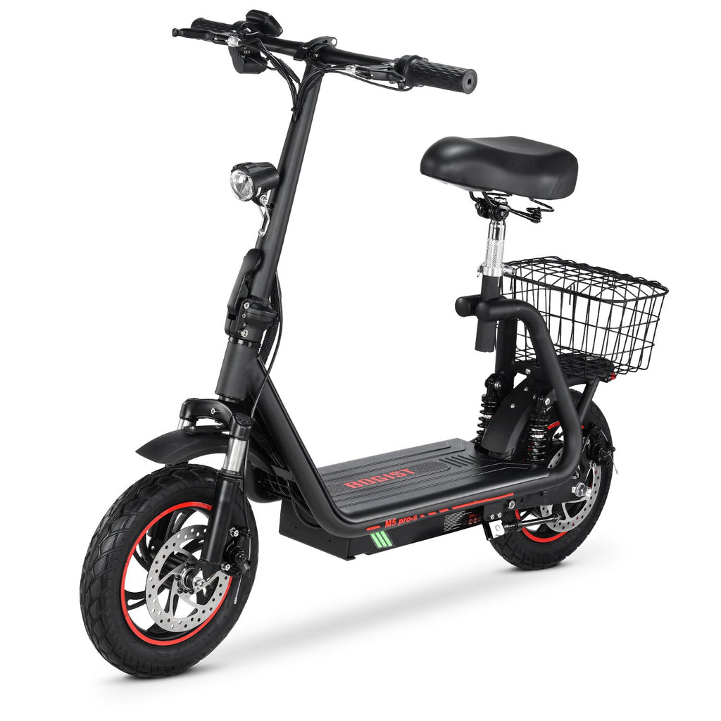 Trottinette Électrique BOGIST M5Pro-S - Moteur 500W Batterie 48V 13AH Autonomie 35KM Freins à Disque - Noir Rouge