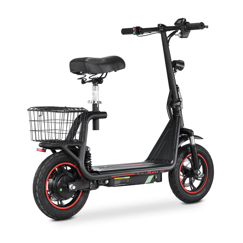 Trottinette Électrique BOGIST M5Pro-S - Moteur 500W Batterie 48V 13AH Autonomie 35KM Freins à Disque - Noir Rouge