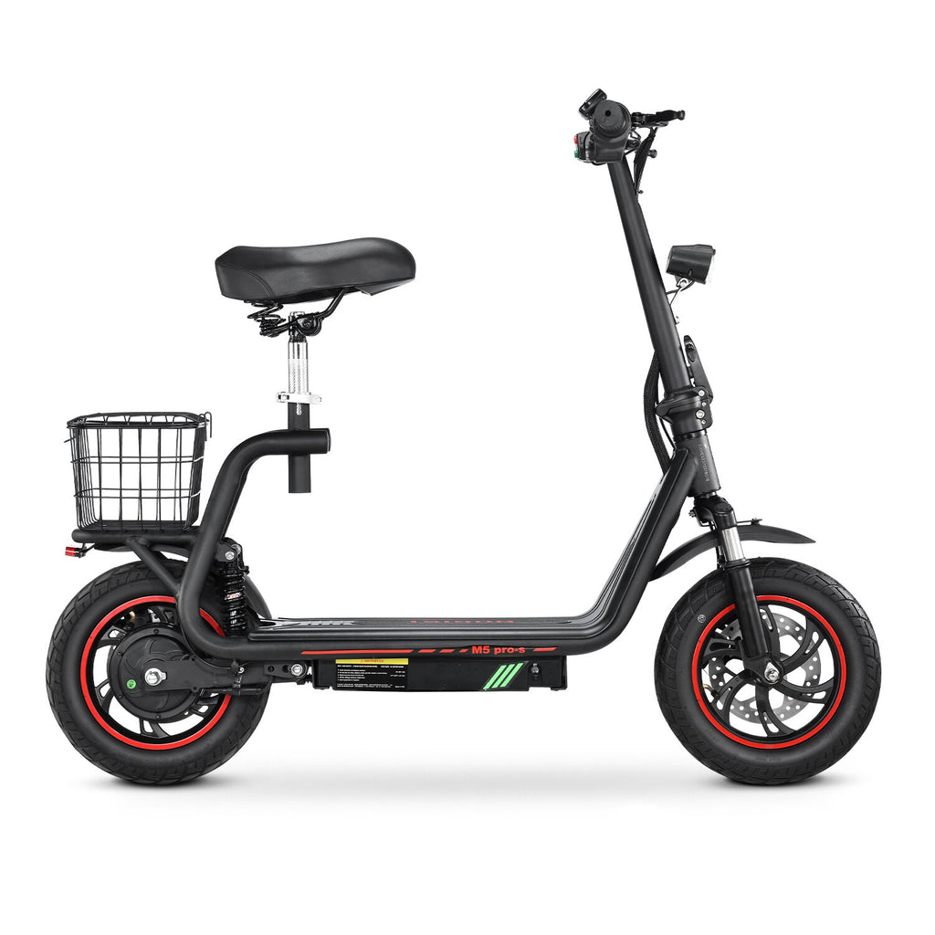 Trottinette Électrique BOGIST M5Pro-S - Moteur 500W Batterie 48V 13AH Autonomie 35KM Freins à Disque - Noir Rouge