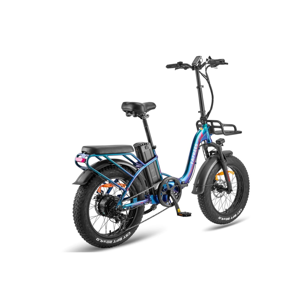 FAFREES F20 Max Vélo Électrique - Moteur 500W Batterie 48V 22.5AH Autonomie 110KM Freins à Disque - Vert Violet