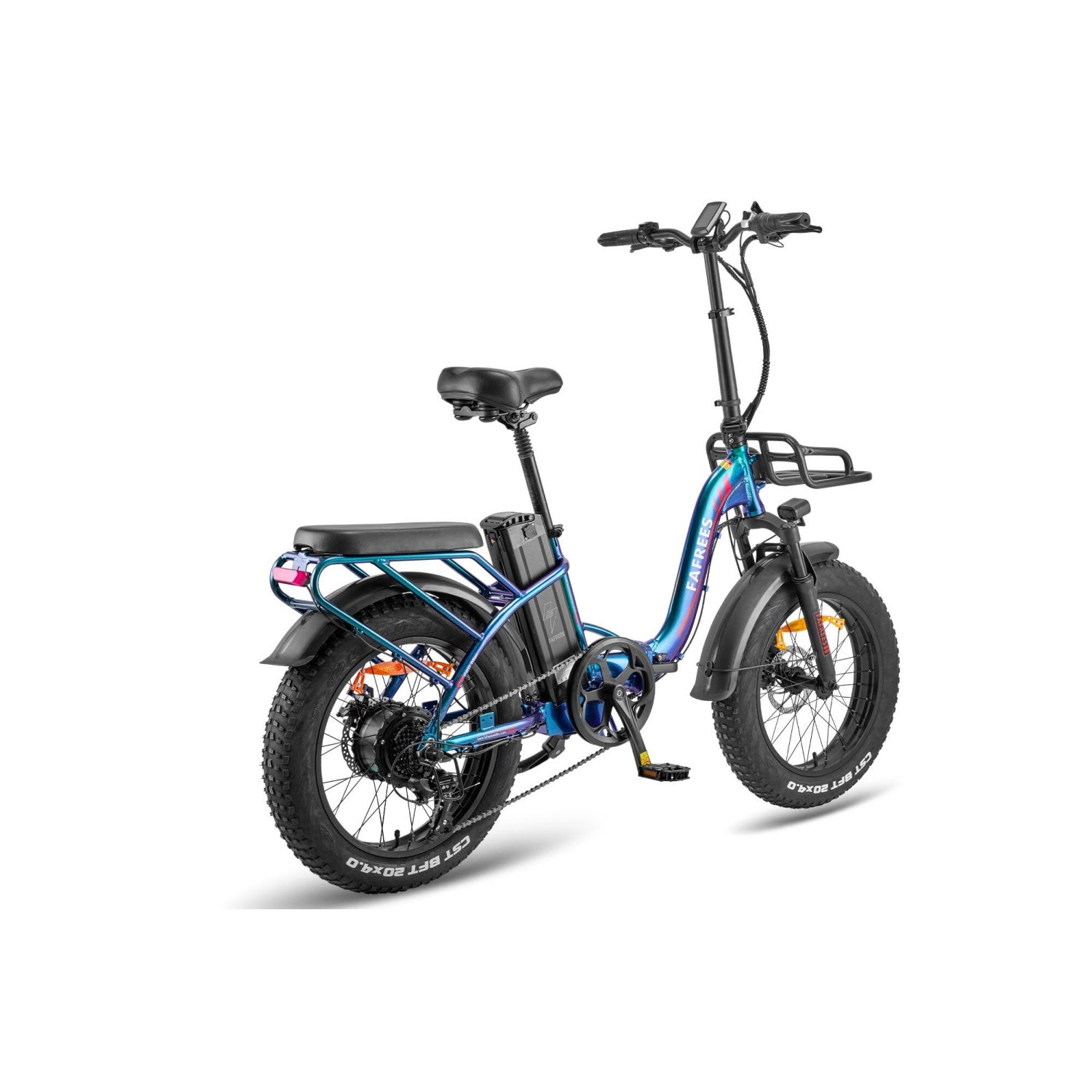 FAFREES F20 Max Vélo Électrique - Moteur 500W Batterie 48V 22.5AH Autonomie 110KM Freins à Disque - Vert Violet