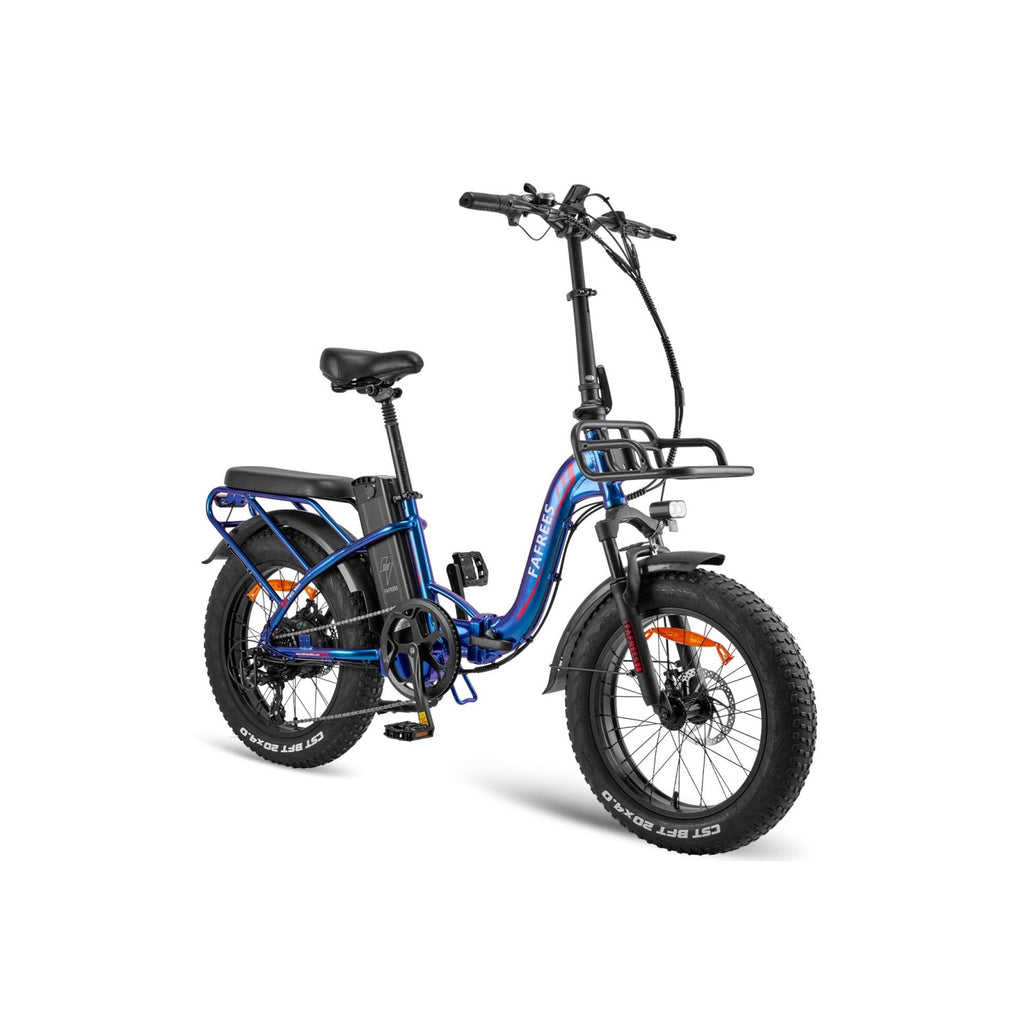 FAFREES F20 Max Vélo Électrique - Moteur 500W Batterie 48V 22.5AH Autonomie 110KM Freins à Disque - Bleu Violet