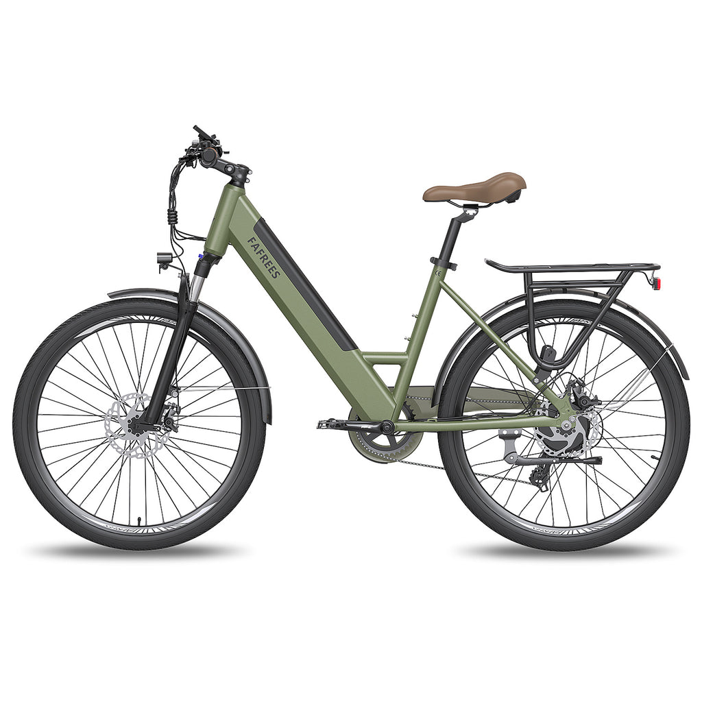 FAFREES F26 Pro 14.5AH Vélo Électrique - Moteur 250W Batterie 36V14.5AH Assisted Autonomie 110KM Frein à Disque Mécanique - Vert Foncé
