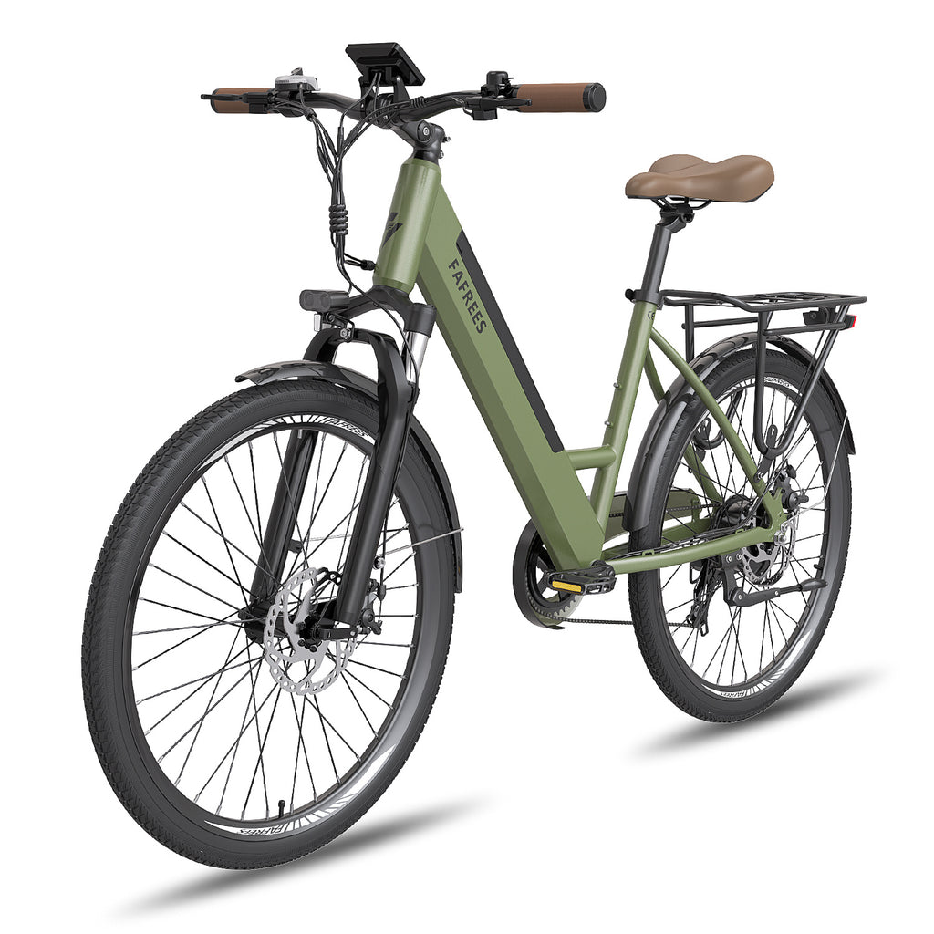 FAFREES F26 Pro 14.5AH Vélo Électrique - Moteur 250W Batterie 36V14.5AH Assisted Autonomie 110KM Frein à Disque Mécanique - Vert Foncé