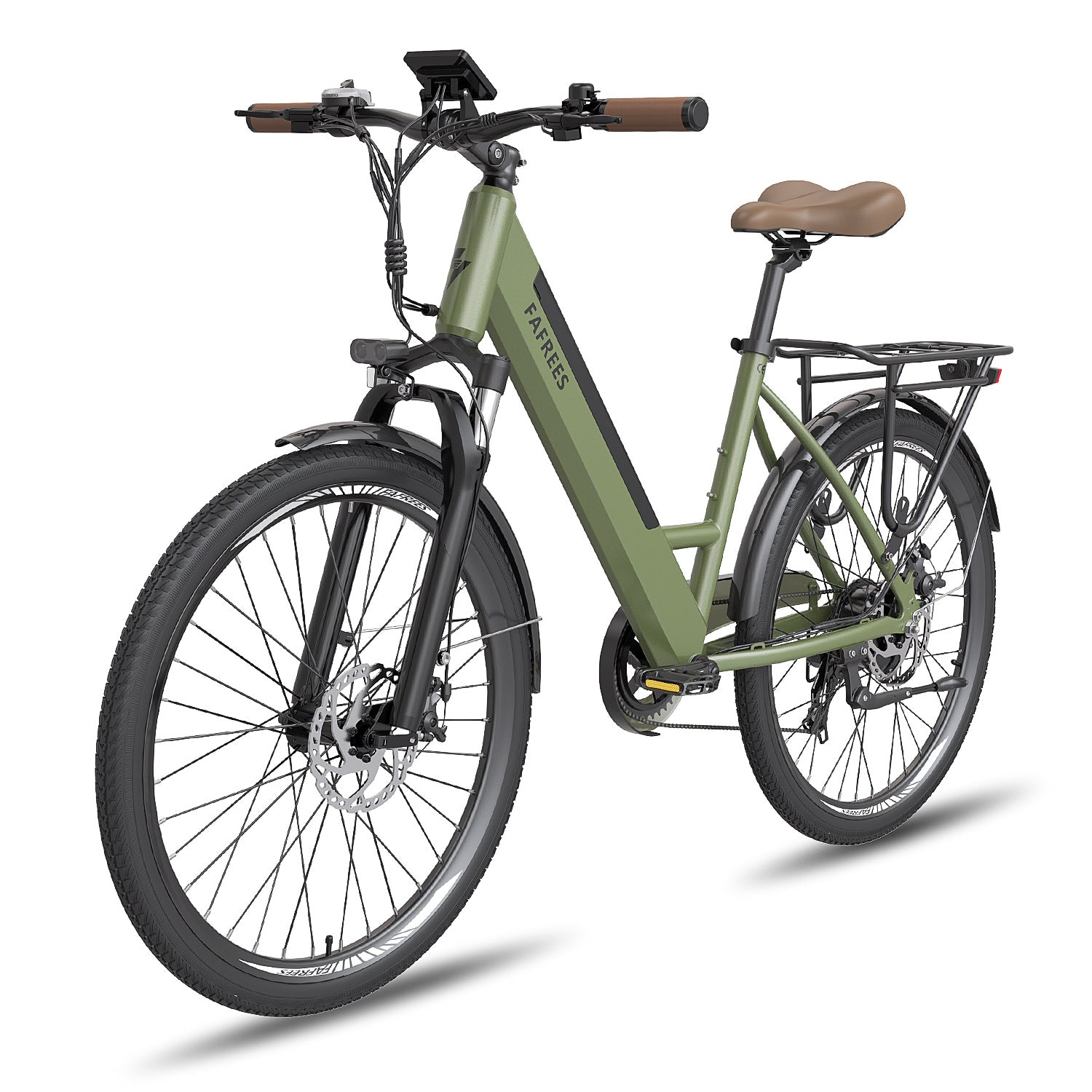 FAFREES F26 Pro 14.5AH Vélo Électrique - Moteur 250W Batterie 36V14.5AH Assisted Autonomie 110KM Frein à Disque Mécanique - Vert Foncé