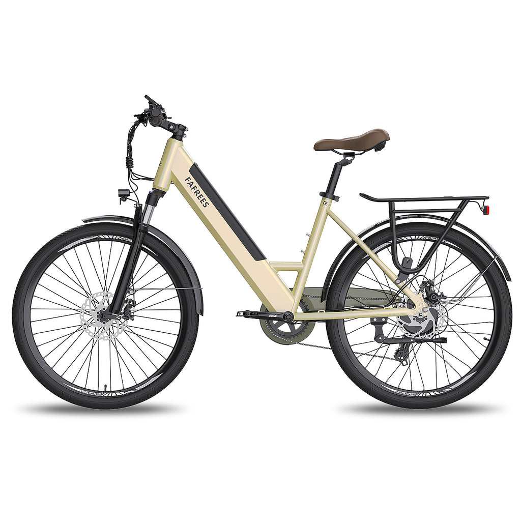 FAFREES F26 Pro 14.5AH Vélo Électrique - Moteur 250W Batterie 36V14.5AH Assisted Autonomie 110KM Frein à Disque Mécanique - Doré