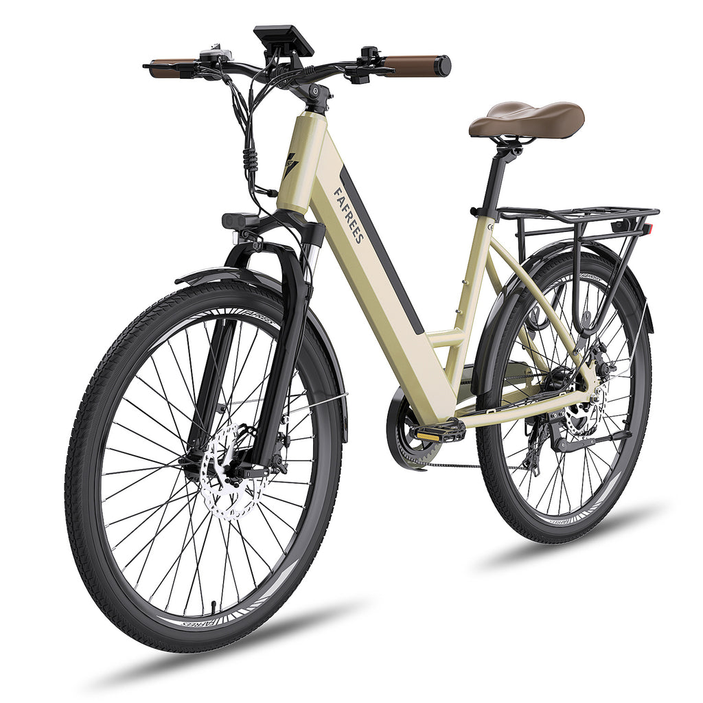 FAFREES F26 Pro 14.5AH Vélo Électrique - Moteur 250W Batterie 36V14.5AH Assisted Autonomie 110KM Frein à Disque Mécanique - Doré