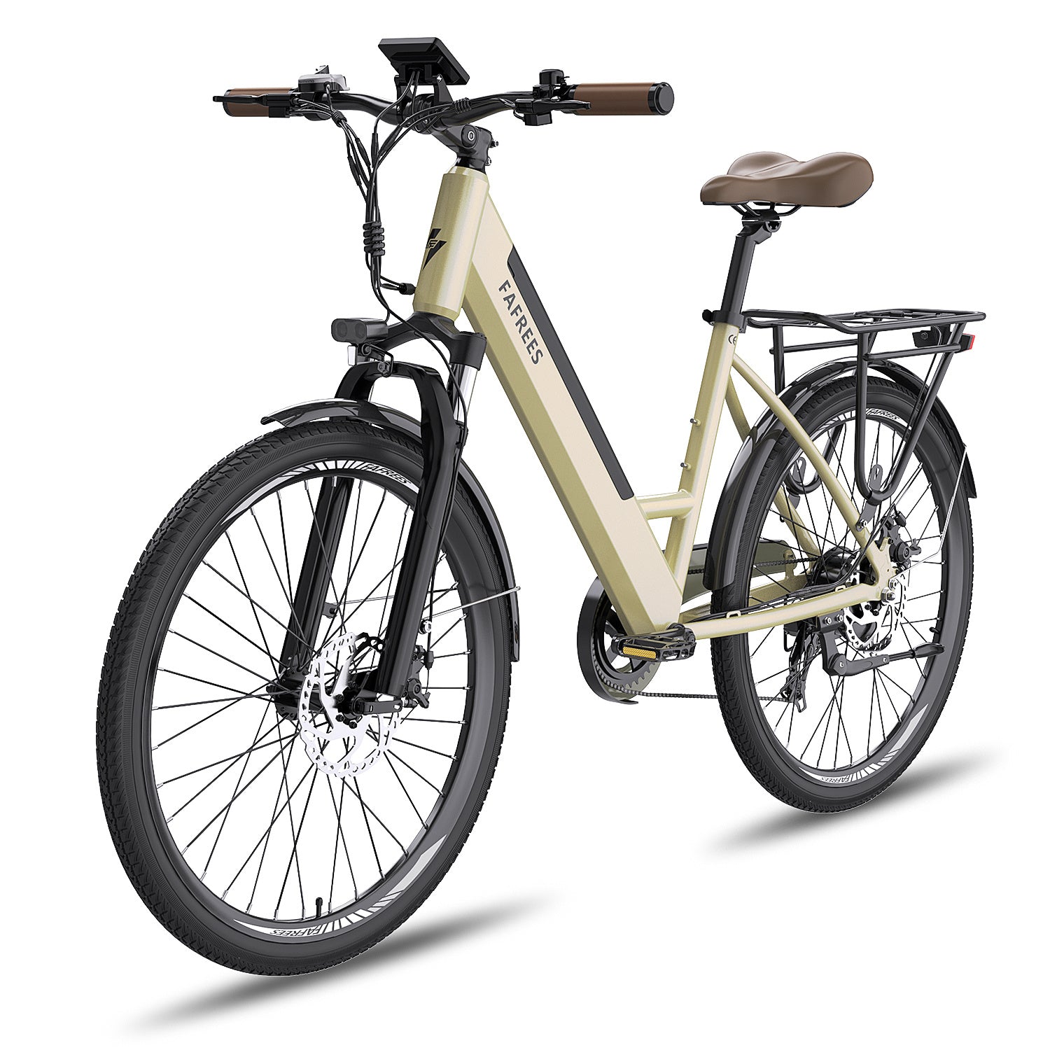 FAFREES F26 Pro 14.5AH Vélo Électrique - Moteur 250W Batterie 36V14.5AH Assisted Autonomie 110KM Frein à Disque Mécanique - Doré