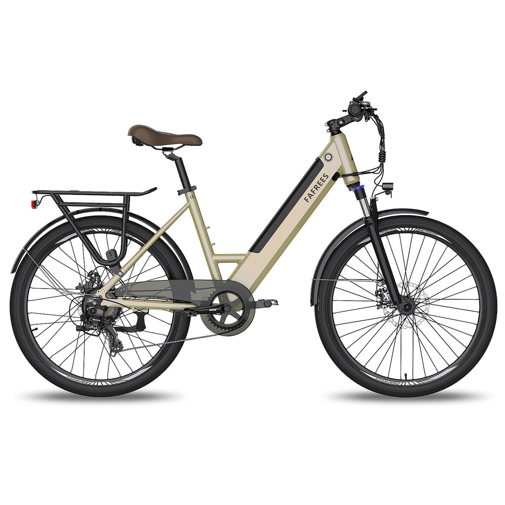 FAFREES F26 Pro 14.5AH Vélo Électrique - Moteur 250W Batterie 36V14.5AH Assisted Autonomie 110KM Frein à Disque Mécanique - Doré