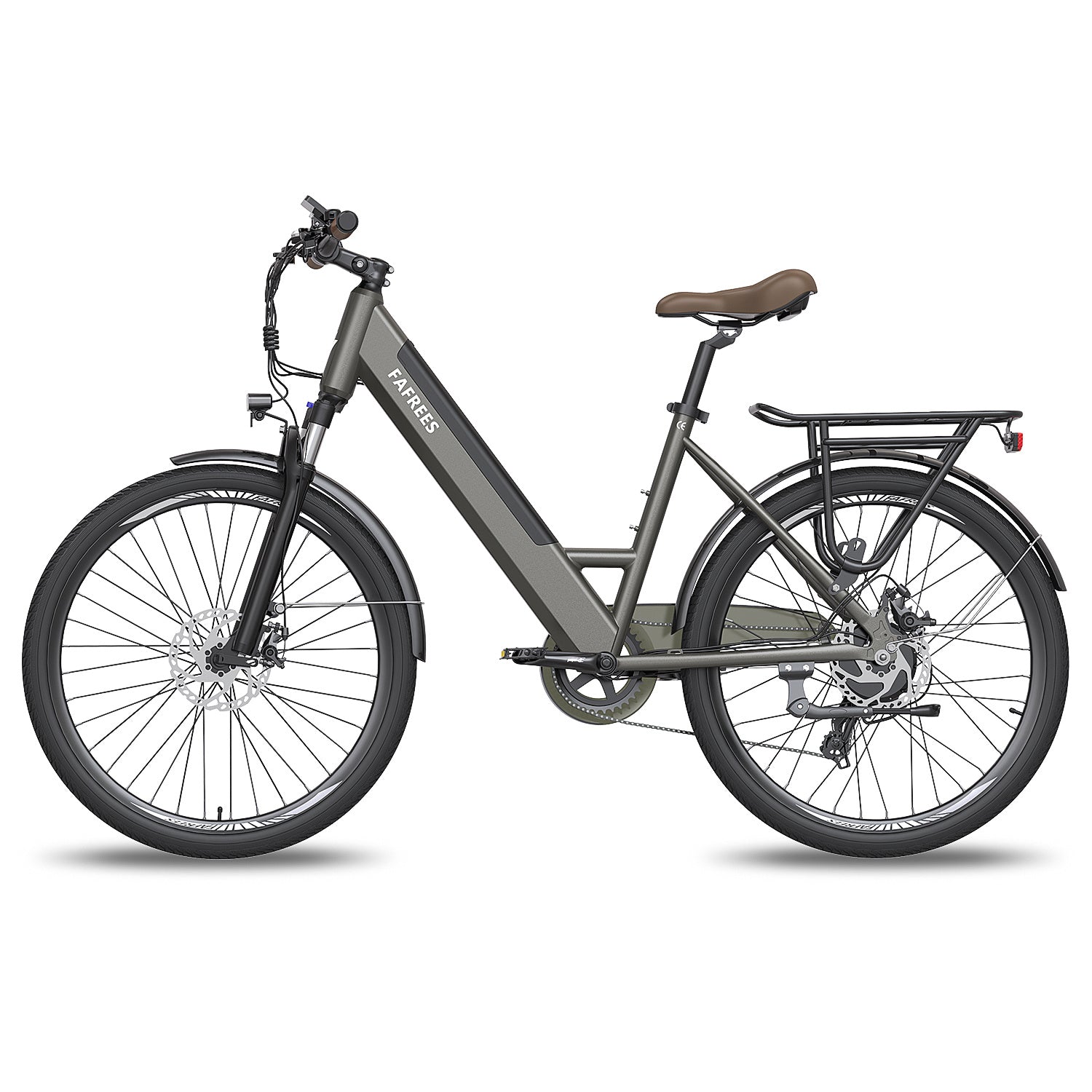 FAFREES F26 Pro 14.5AH Vélo Électrique - Moteur 250W Batterie 36V14.5AH Assisted Autonomie 110KM Frein à Disque Mécanique - Gris