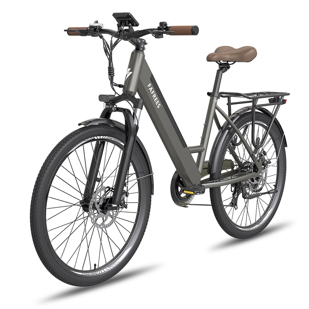 FAFREES F26 Pro 14.5AH Vélo Électrique - Moteur 250W Batterie 36V14.5AH Assisted Autonomie 110KM Frein à Disque Mécanique - Gris