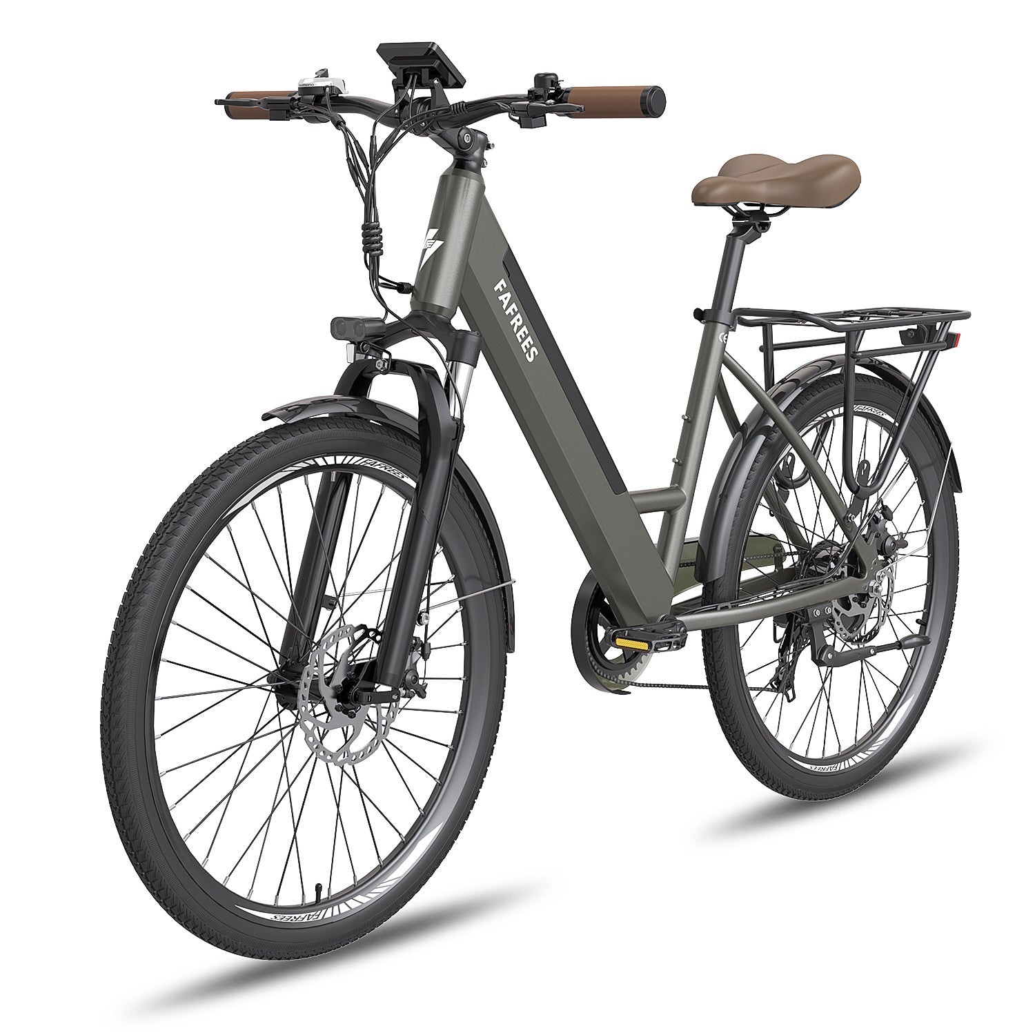 FAFREES F26 Pro 14.5AH Vélo Électrique - Moteur 250W Batterie 36V14.5AH Assisted Autonomie 110KM Frein à Disque Mécanique - Gris