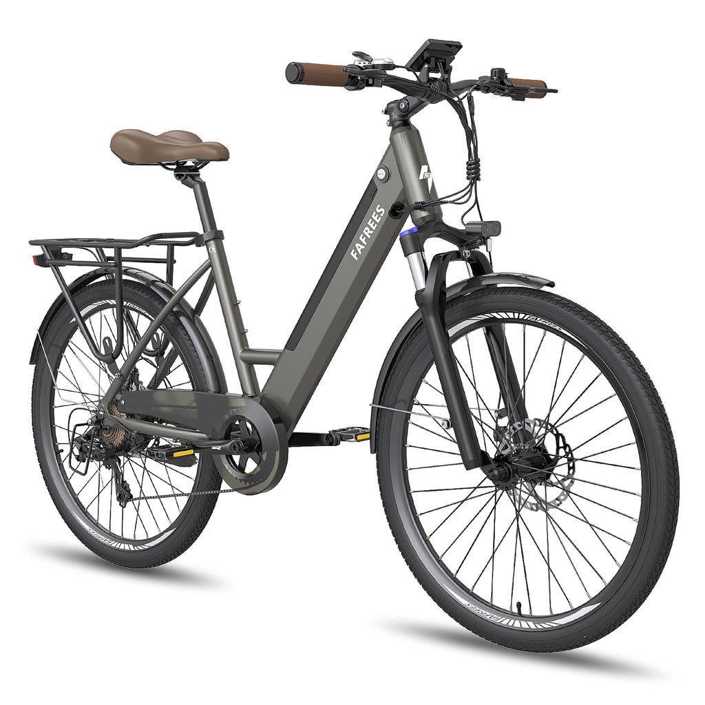 FAFREES F26 Pro 14.5AH Vélo Électrique - Moteur 250W Batterie 36V14.5AH Assisted Autonomie 110KM Frein à Disque Mécanique - Gris