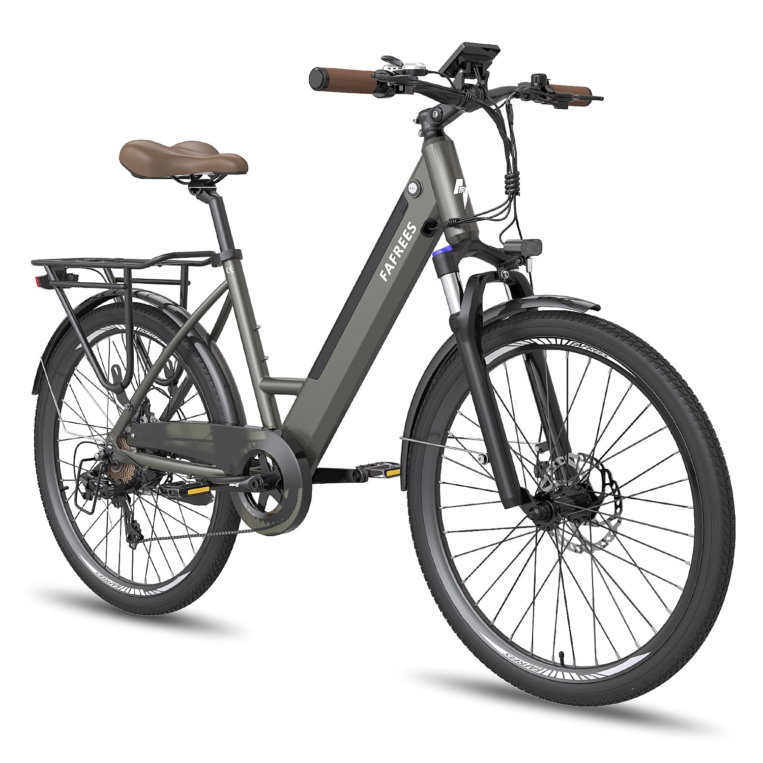 FAFREES F26 Pro 14.5AH Vélo Électrique - Moteur 250W Batterie 36V14.5AH Assisted Autonomie 110KM Frein à Disque Mécanique - Gris