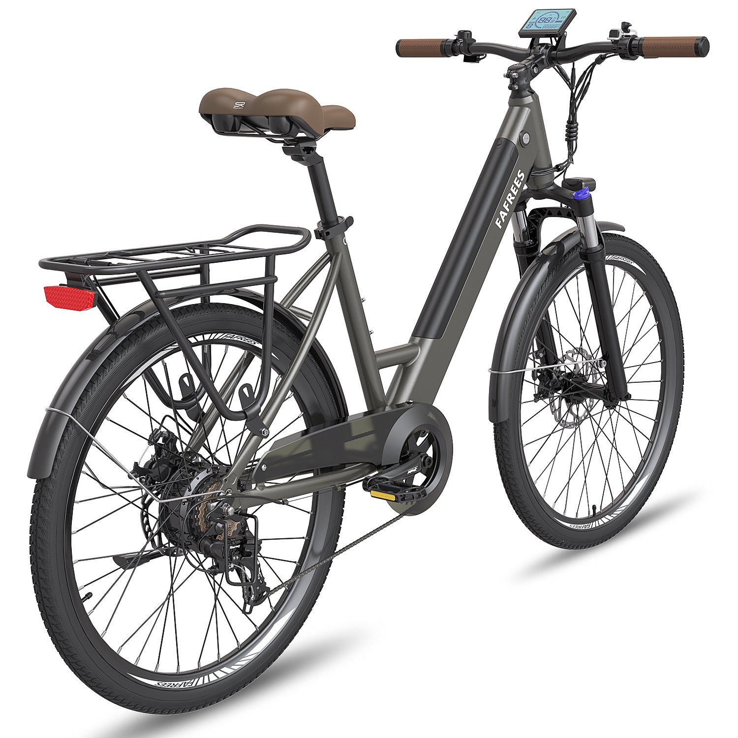 FAFREES F26 Pro 14.5AH Vélo Électrique - Moteur 250W Batterie 36V14.5AH Assisted Autonomie 110KM Frein à Disque Mécanique - Gris