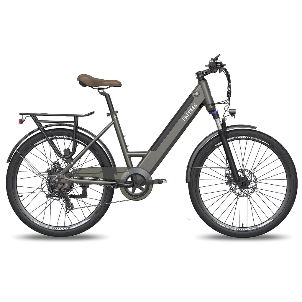 FAFREES F26 Pro 14.5AH Vélo Électrique - Moteur 250W Batterie 36V14.5AH Assisted Autonomie 110KM Frein à Disque Mécanique - Gris