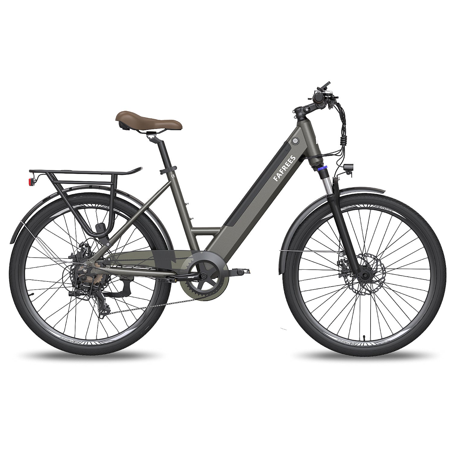 FAFREES F26 Pro 14.5AH Vélo Électrique - Moteur 250W Batterie 36V14.5AH Assisted Autonomie 110KM Frein à Disque Mécanique - Gris