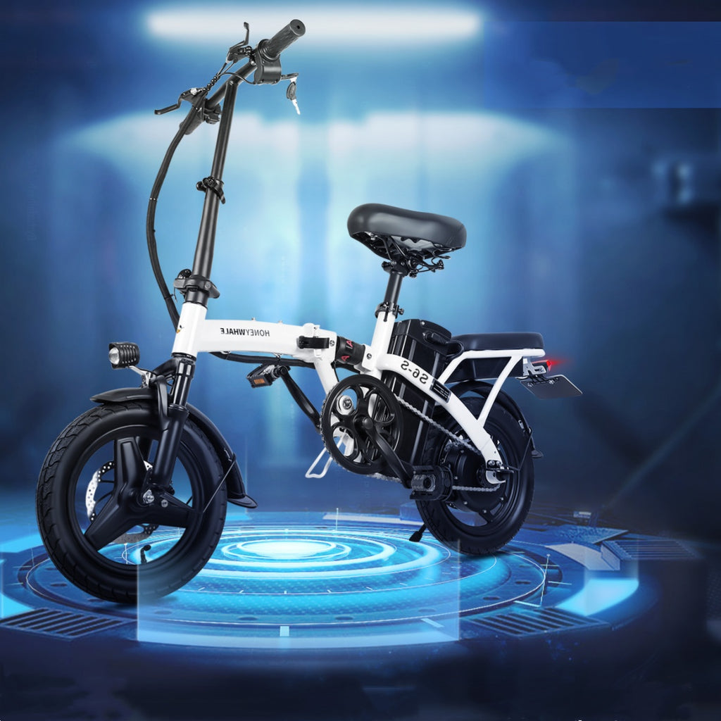 Vélo électrique Honey Whale S6-S - Moteur 350W Batterie 48V10.4AH Autonomie 40KM Freins à Disque - Blanc