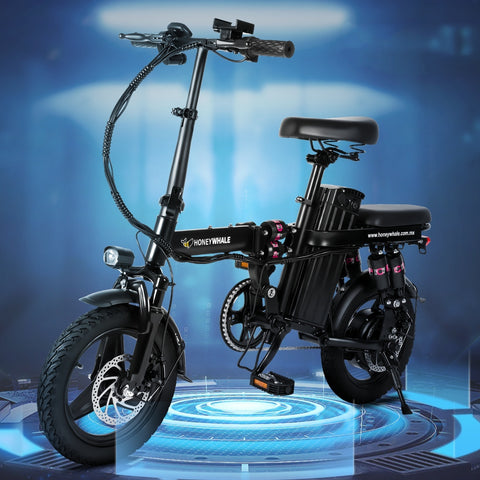 Vélo électrique Honey Whale S6 Pro-S - Moteur 350W Batterie 48V15AH Autonomie 50KM Freins à Disque - Noir