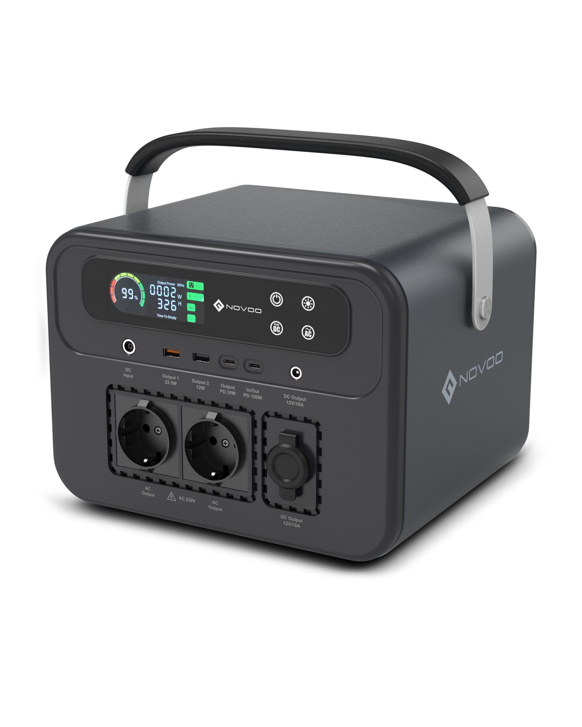 NOVOO RPS700 - Batterie Externe 666Wh, Chargeur Portable 700W AC, Type-C PD 100W, 2 Ports USB-A