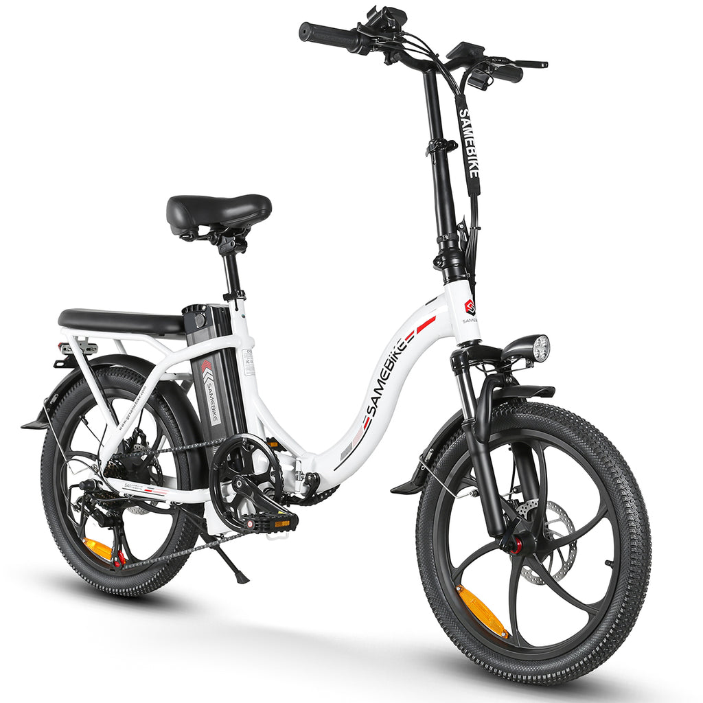 Vélo électrique SAMEBIKE CY20-IT - moteur 350W batterie 36V13AH autonomie 35KM freins à disque mécaniques - Blanc