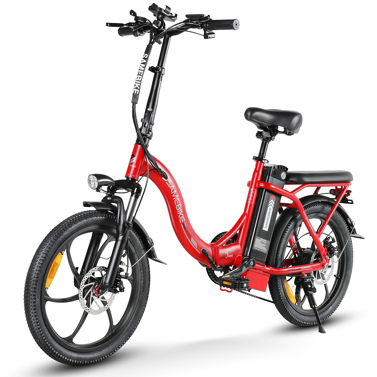 Vélo électrique SAMEBIKE CY20-IT - moteur 350W batterie 36V13AH autonomie 35KM freins à disque mécaniques - Rouge