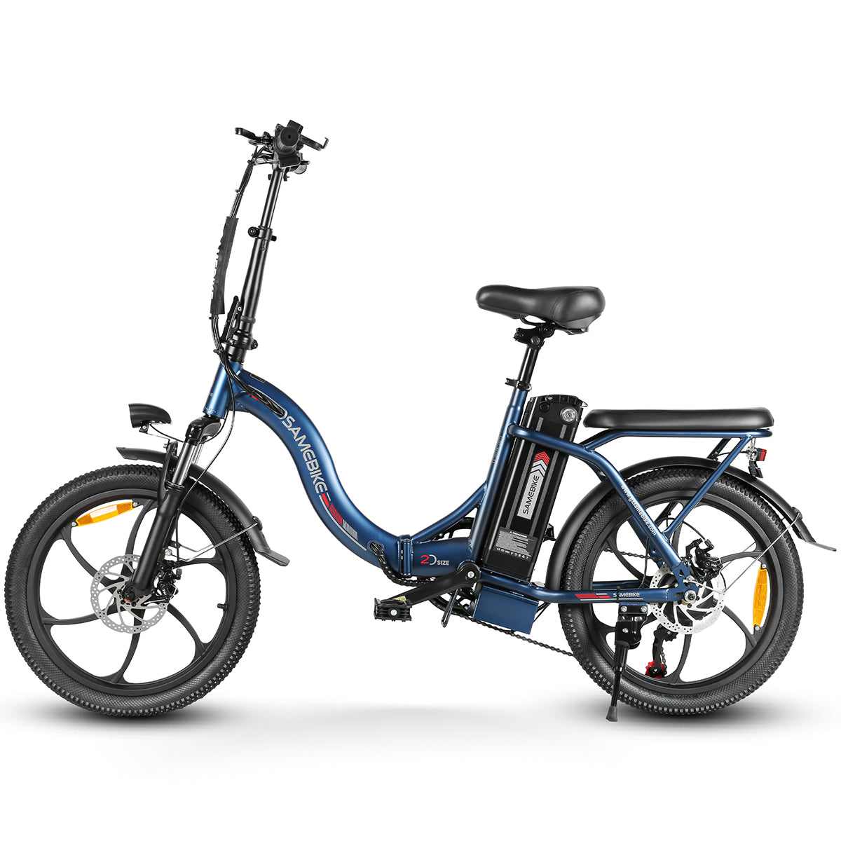 Vélo électrique SAMEBIKE CY20-IT - moteur 350W batterie 36V13AH autonomie 35KM freins à disque mécaniques - Bleu Lac