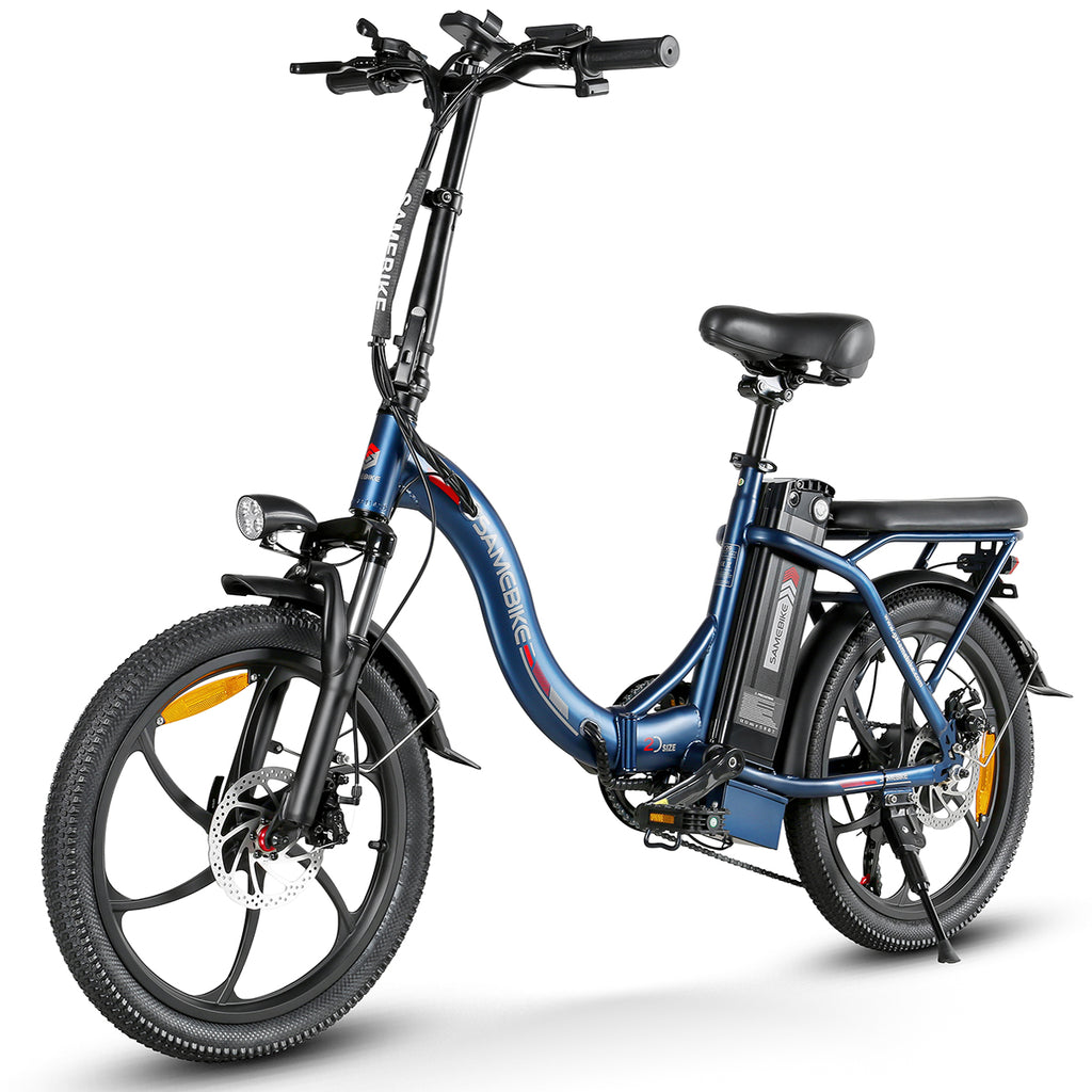 Vélo électrique SAMEBIKE CY20-IT - moteur 350W batterie 36V13AH autonomie 35KM freins à disque mécaniques - Bleu Lac