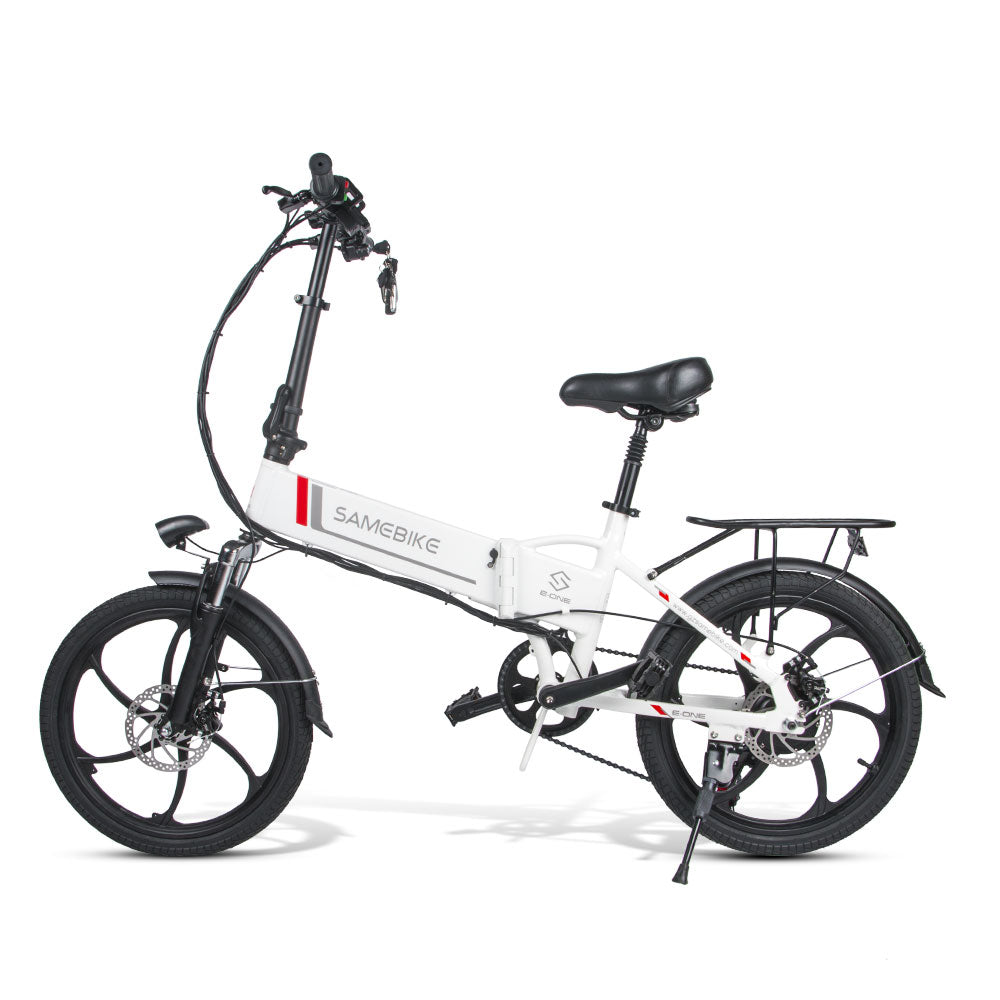 Vélo électrique SAMEBIKE 20LVXD30 - moteur 350W batterie 48V10AH autonomie 40KM freins à disque mécaniques - Blanc