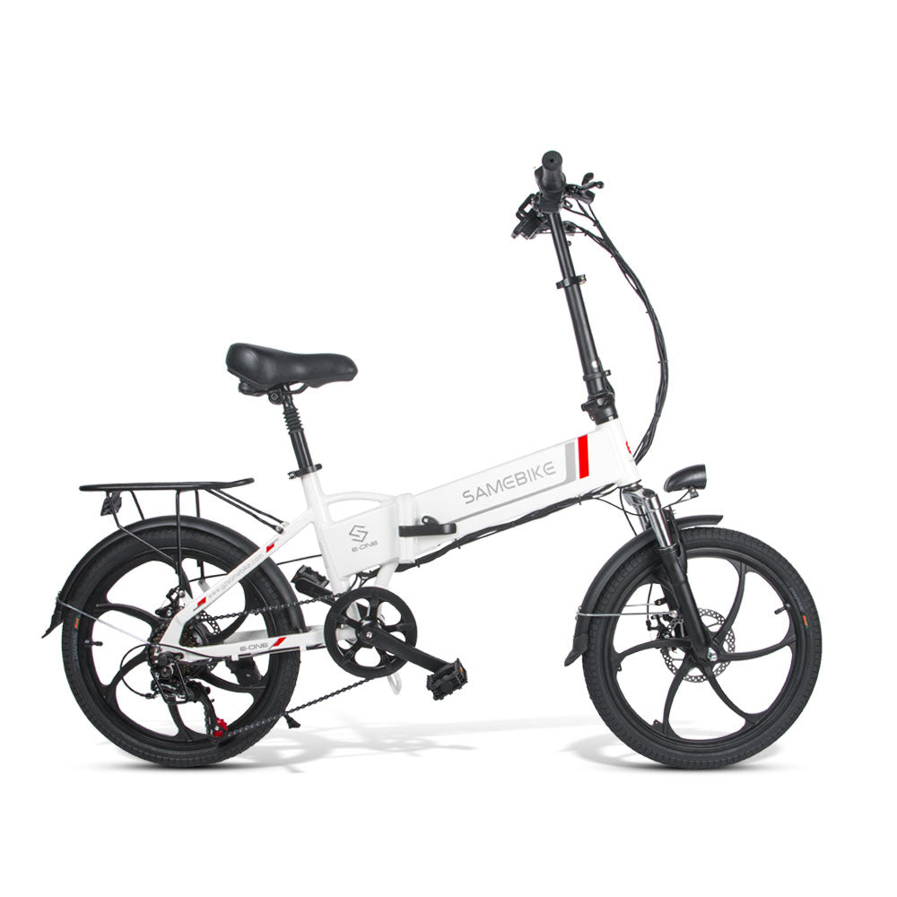 Vélo électrique SAMEBIKE 20LVXD30 - moteur 350W batterie 48V10AH autonomie 40KM freins à disque mécaniques - Blanc