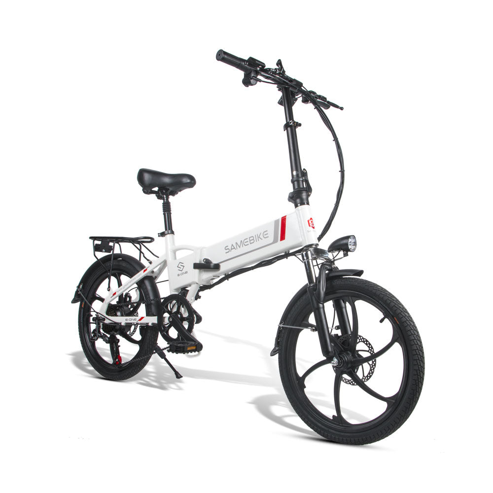 Vélo électrique SAMEBIKE 20LVXD30 - moteur 350W batterie 48V10AH autonomie 40KM freins à disque mécaniques - Blanc