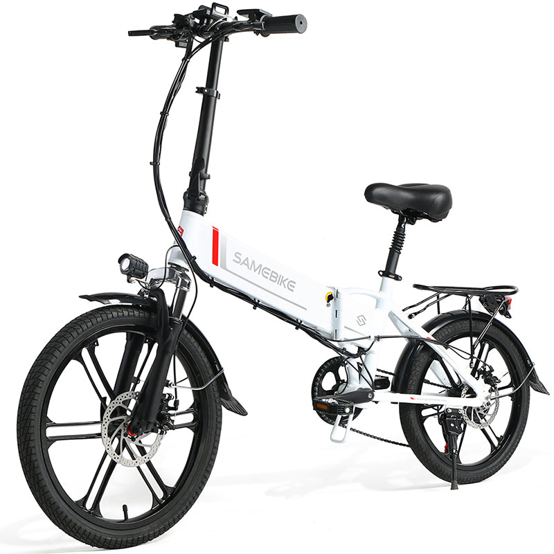 Vélo électrique SAMEBIKE 20LVXD30-II - moteur 350W batterie 48V10AH autonomie 40KM freins à disque mécaniques - Blanc